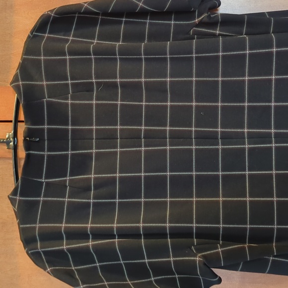 New Theory Dolman Shift Black Grid Pointe Eco Dress XL - Picture 5 of 6